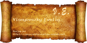 Visnyovszky Evelin névjegykártya